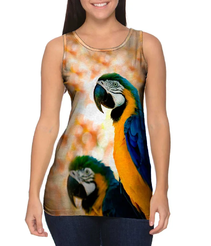 Personalized Printed Tank-Duo Macaw