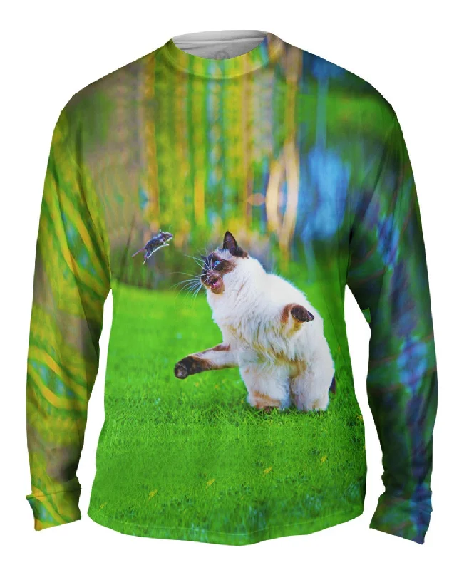 Casual Long Sleeve Shirt-Got You Now Cat And Mouse