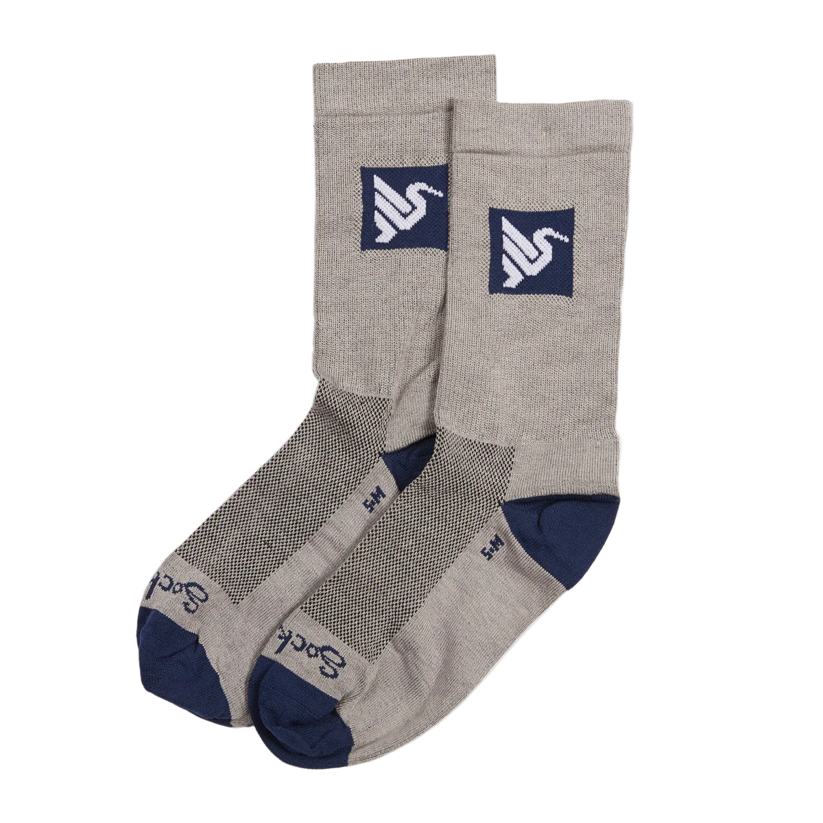 Premium Cotton Socks-Ibis Shield Sock - Gray-Blue