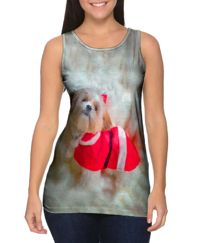 Comfortable Gym Tank Top-Christmas Shihtzu