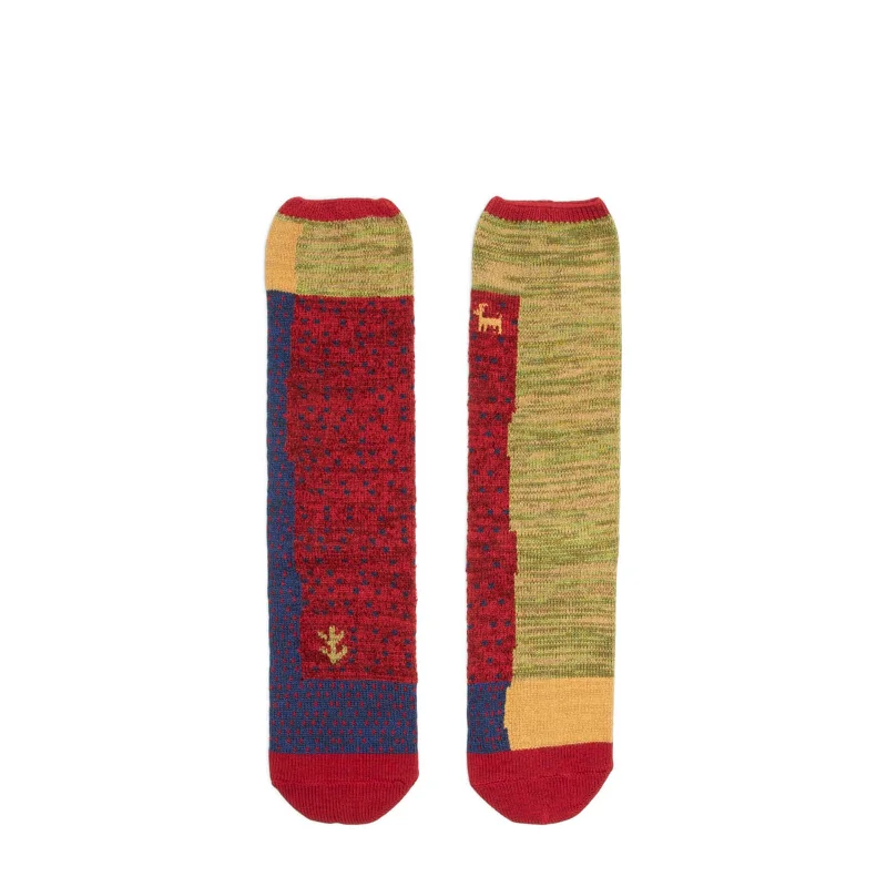 High-Quality Running Socks-96 YARNS GABBEH PATCHWORK SOCKS