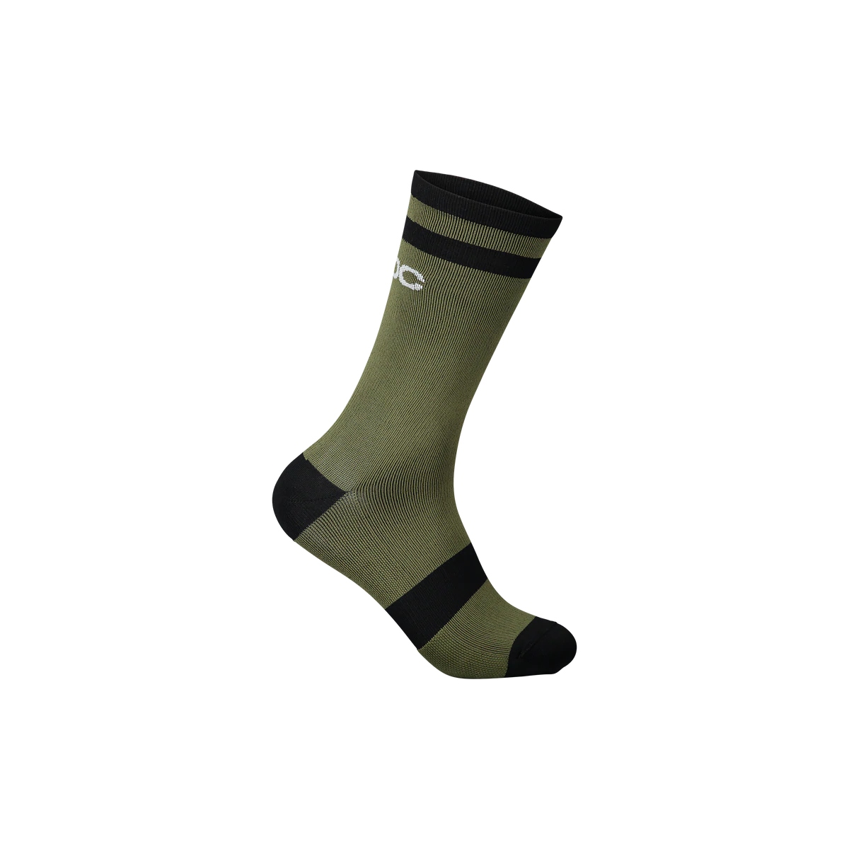 Breathable Sports Socks-POC Lure Long MTB Sock - Epidote Green-Uranium Black