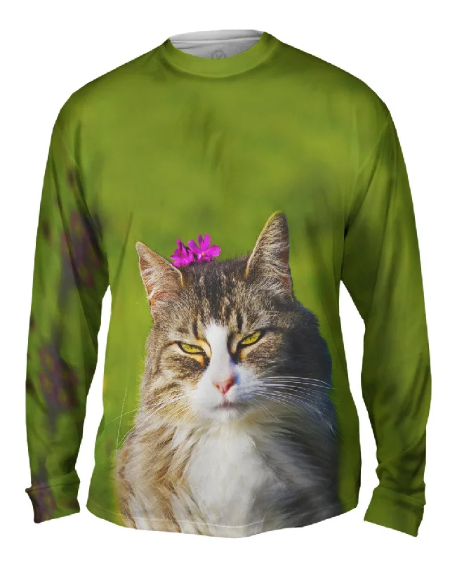 Stylish Henley Long Sleeve-Forest Cat