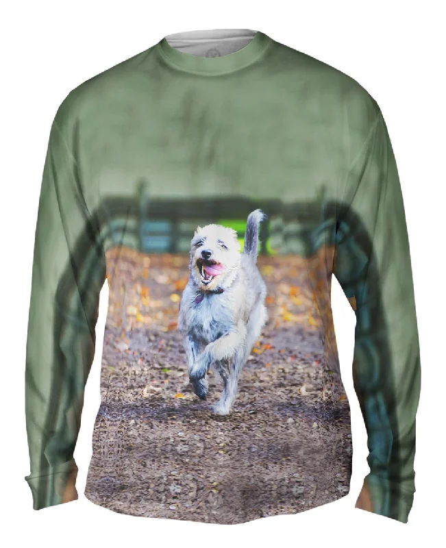 Comfortable Cotton Long Sleeve-Excited Puppy Race