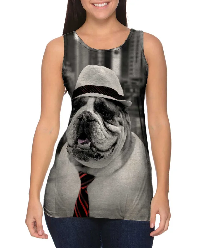 Relaxed Tank Top for Summer-City Tie Bulldog