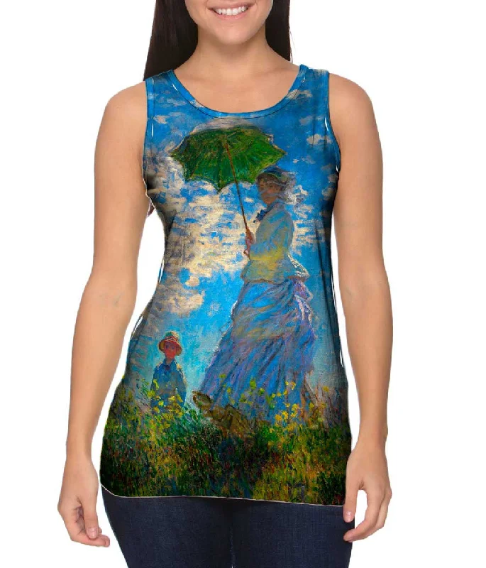 Casual Summer Tank Top-Claude Monet - "La Promenade" (1875)