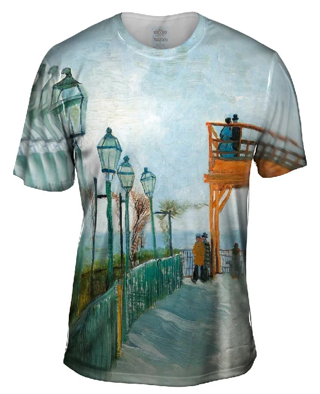 Retro Music T-shirt-Van Gogh -"Belvedere Montmartre" (1886)