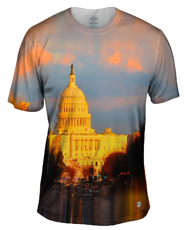 Cool Logo T-shirt-Us Capital Washington Dc Glow