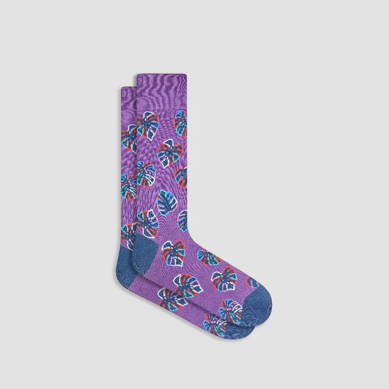 Warm Fuzzy Socks-Leaves Mid-Calf Socks