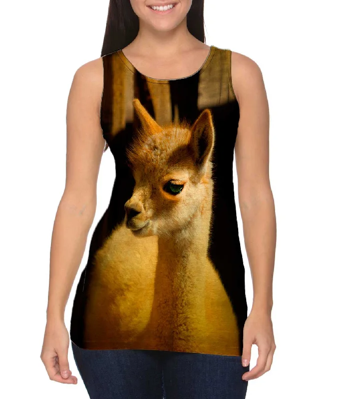 Bold Design Tank Top-Cute Baby Llama