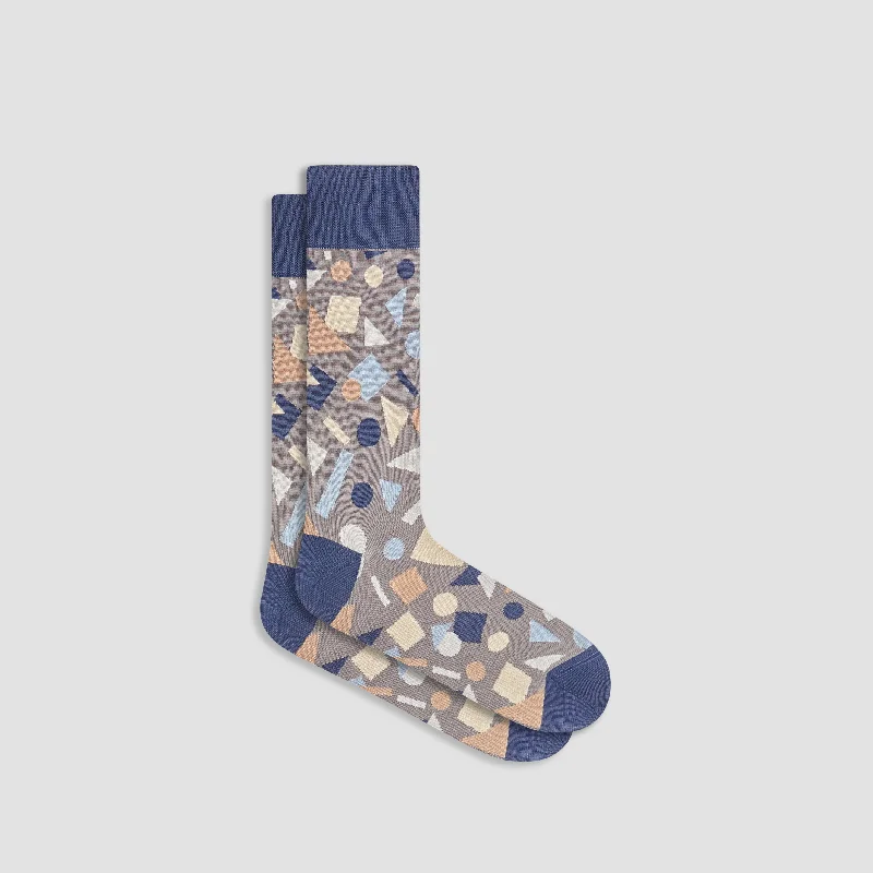 Fashionable Sports Socks-Geometric Mid-Calf Socks