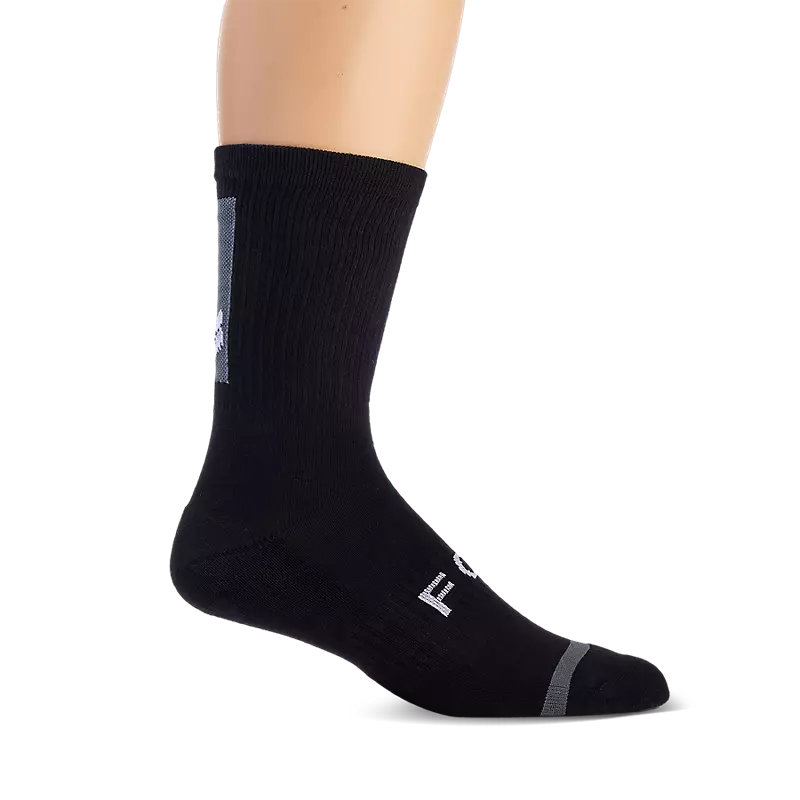 Stylish Ankle Socks-Fox Racing 8" Defend Sock - Black