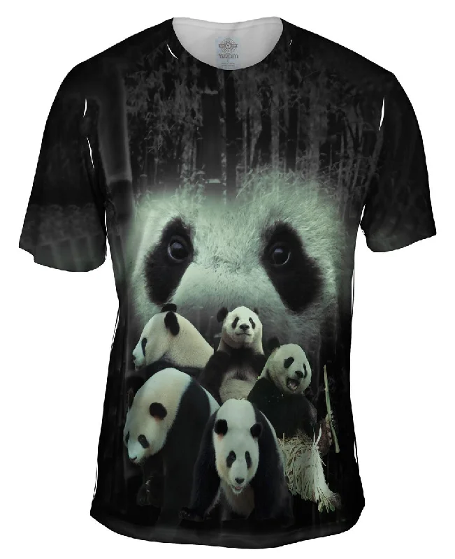 Abstract Graphic T-shirt-Panda 004