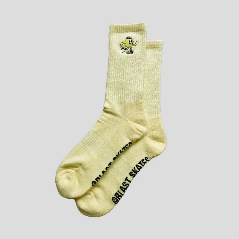 Fun Text Graphic Socks-EMBROIDERED MASCOT SOCK