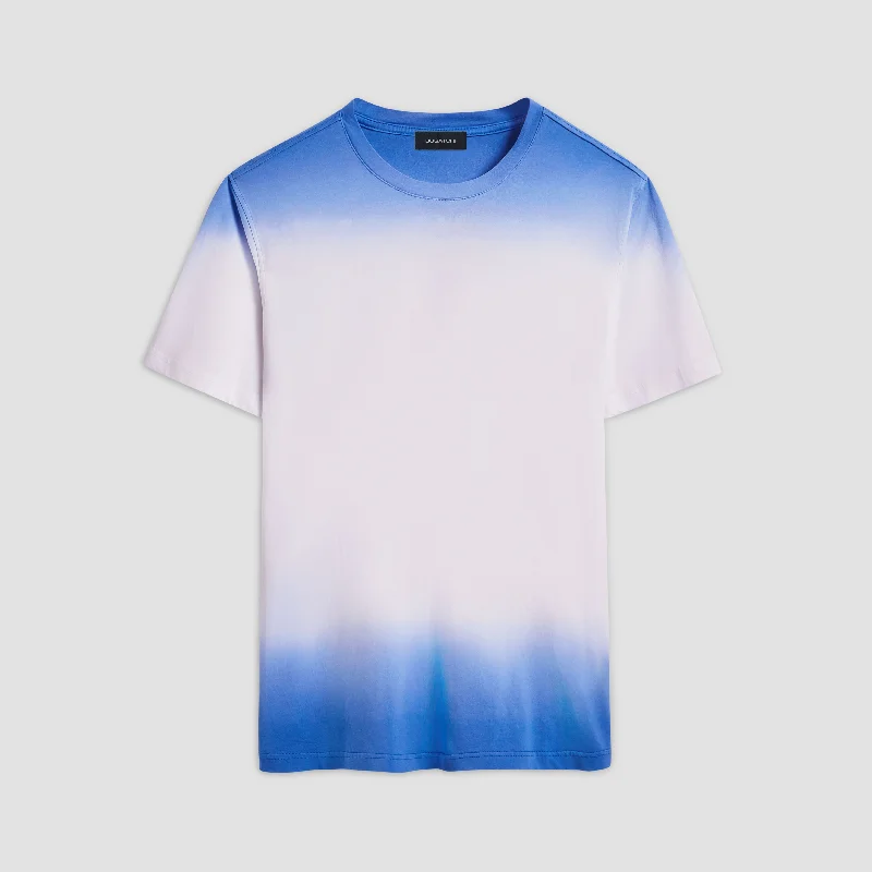 Beach Sunset T-shirt-Gradient Print Crew Neck T-Shirt