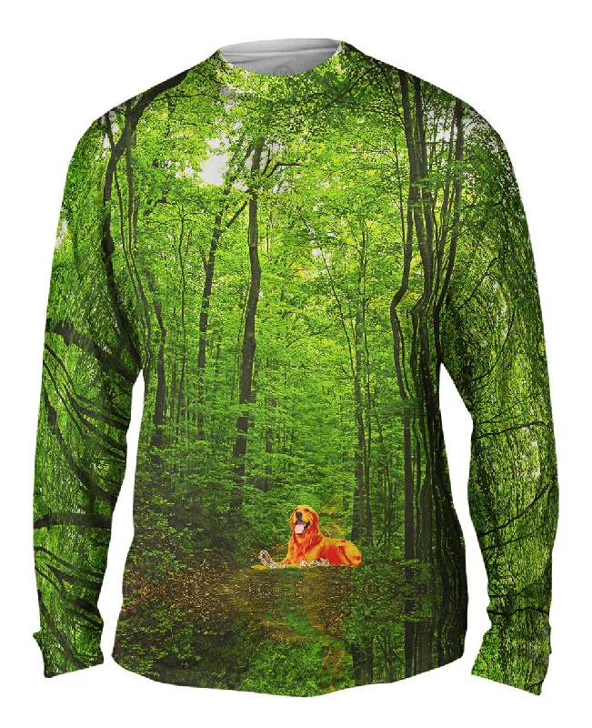 Athletic Performance Long Sleeve-Golden Retriever Forest