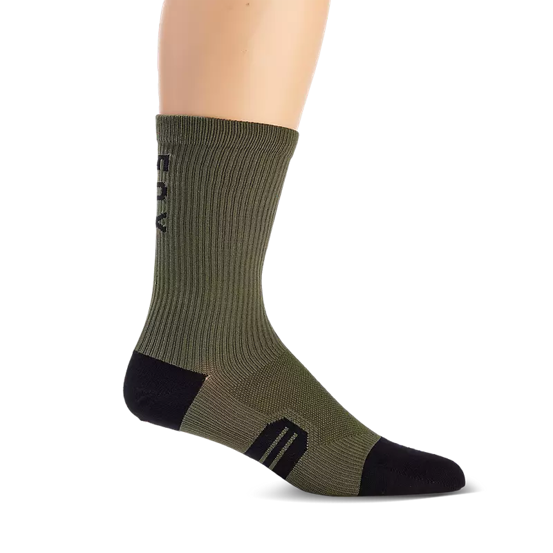 Soft Cotton Socks-Fox Racing 8" Ranger Sock - Olive Green