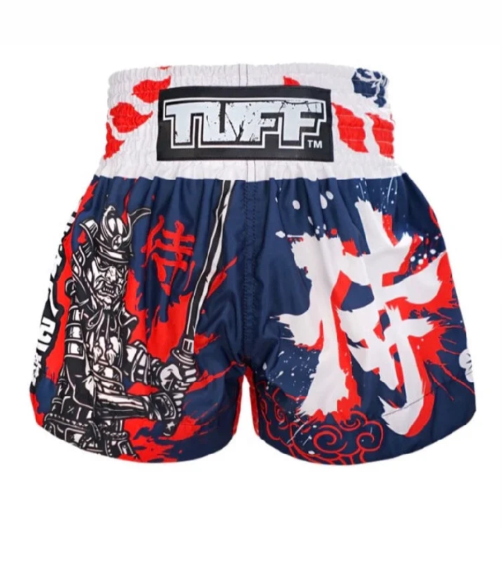 Vintage Denim Shorts-Tuff Muay Thai Shorts TUF-MS661 BLK