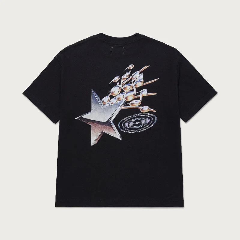 Artistic Abstract T-shirt-Tonights Music Tee  - Black