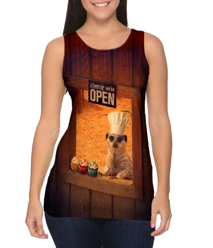 Fitness Training Tank-Cupcake Baker Meercat