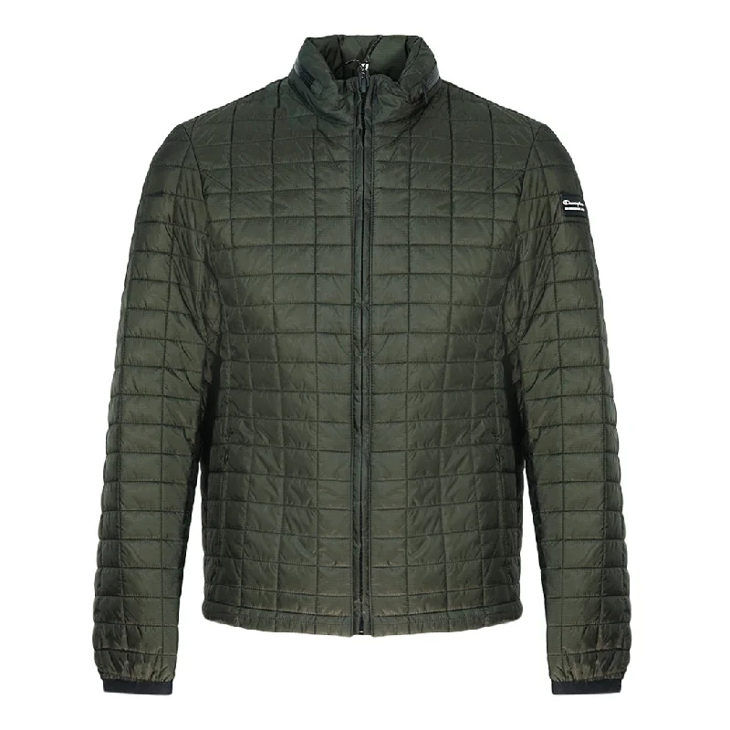 Athletic Running Jacket-Champion Hidden Hood Dark Green Jacket