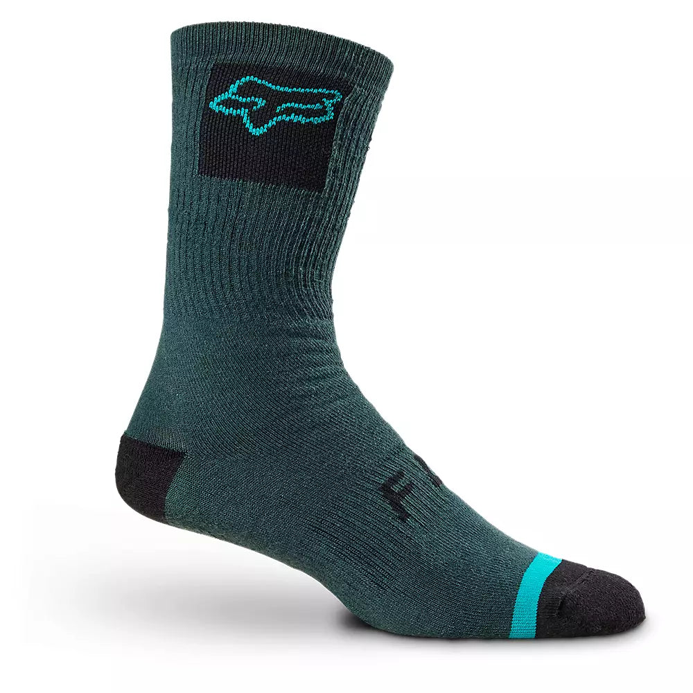 Soft Stretch Crew Socks-Fox Racing 8" Defend Crew Sock - Emerald