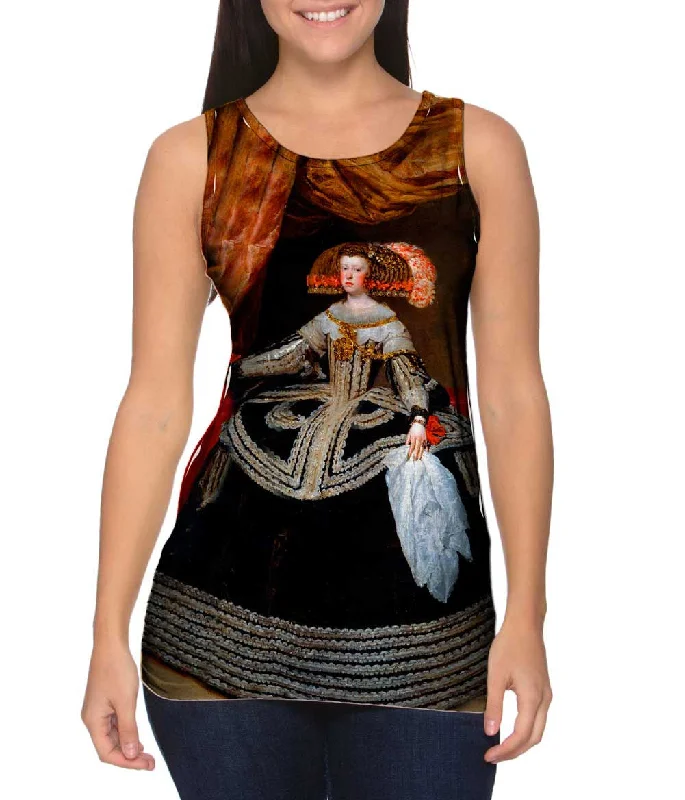 Cozy Lounge Tank Top-Diego Velazquez - "La Reina Dona Mariana Of Austria" (1652)