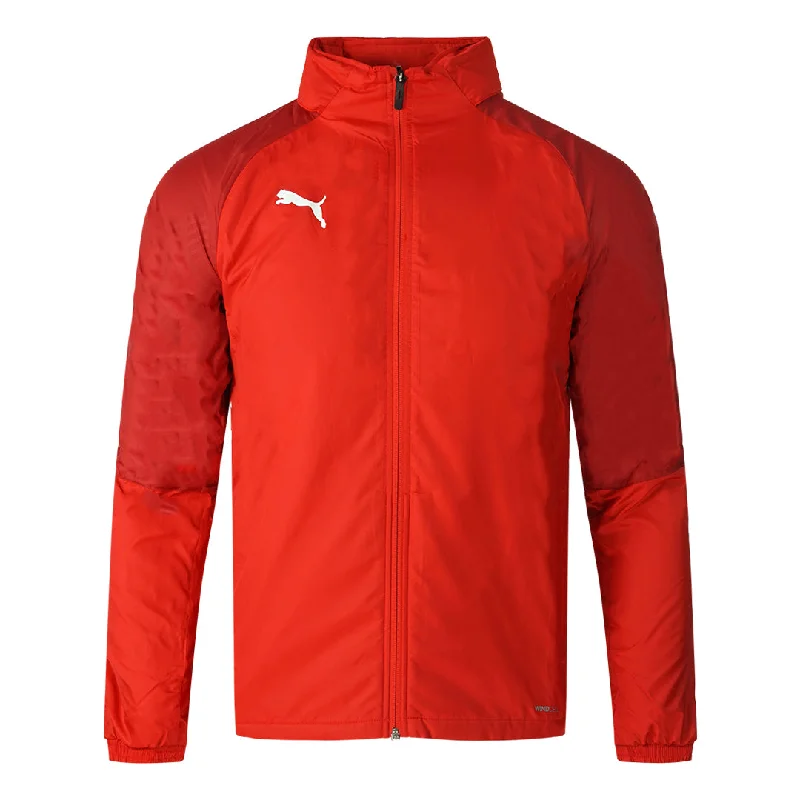 Versatile Travel Jacket-Puma Windcell Lined Red Training Jacket