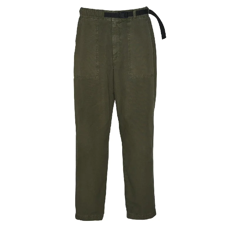 Cool Graphic Design Pants-Barbour Grindle Relaxed Canvas Trouser Mid Olive