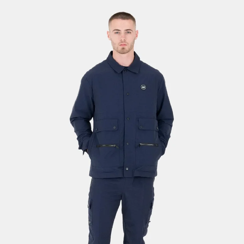 Soft Knit Jacket-Holden Overshirt Navy