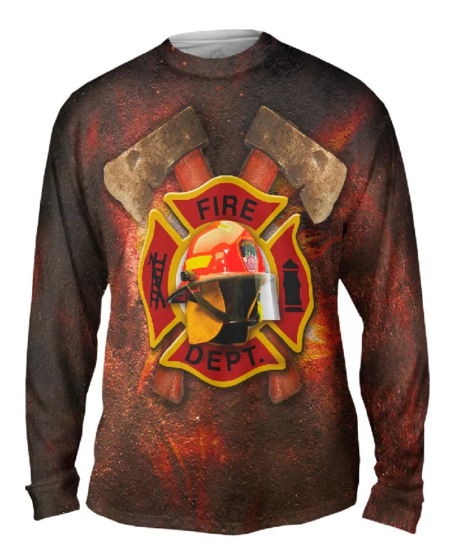 Adventure Travel Long Sleeve-Firefighter Helmet