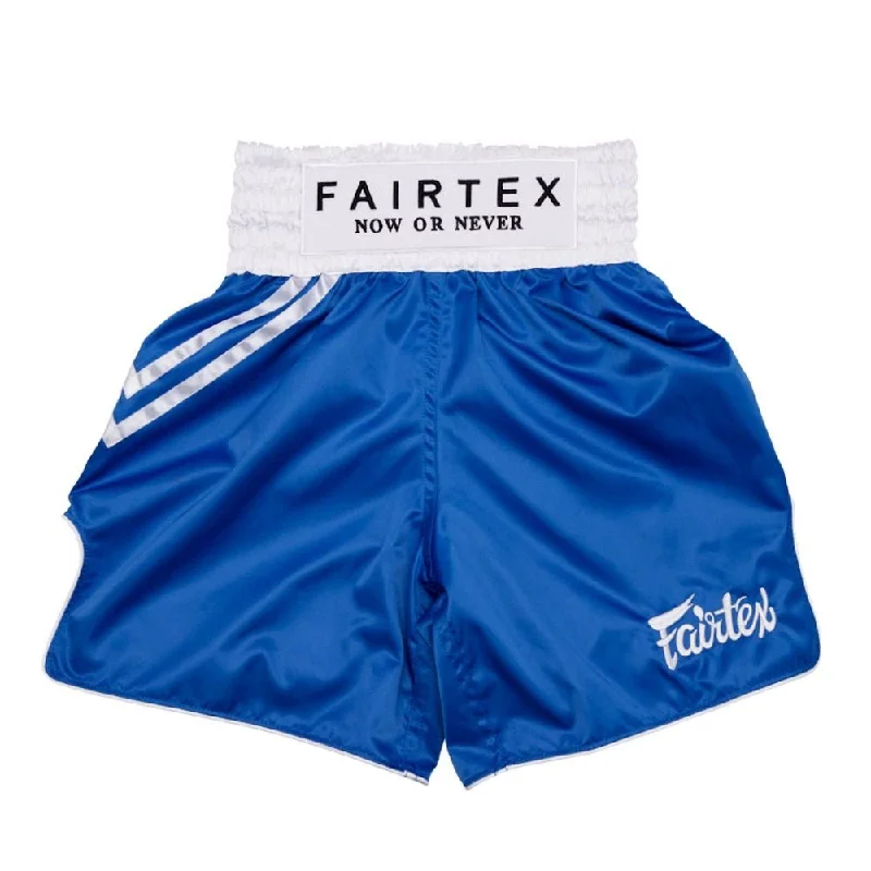 Retro Style Shorts-Fairtex Boxing Shorts - BT2009 Blue