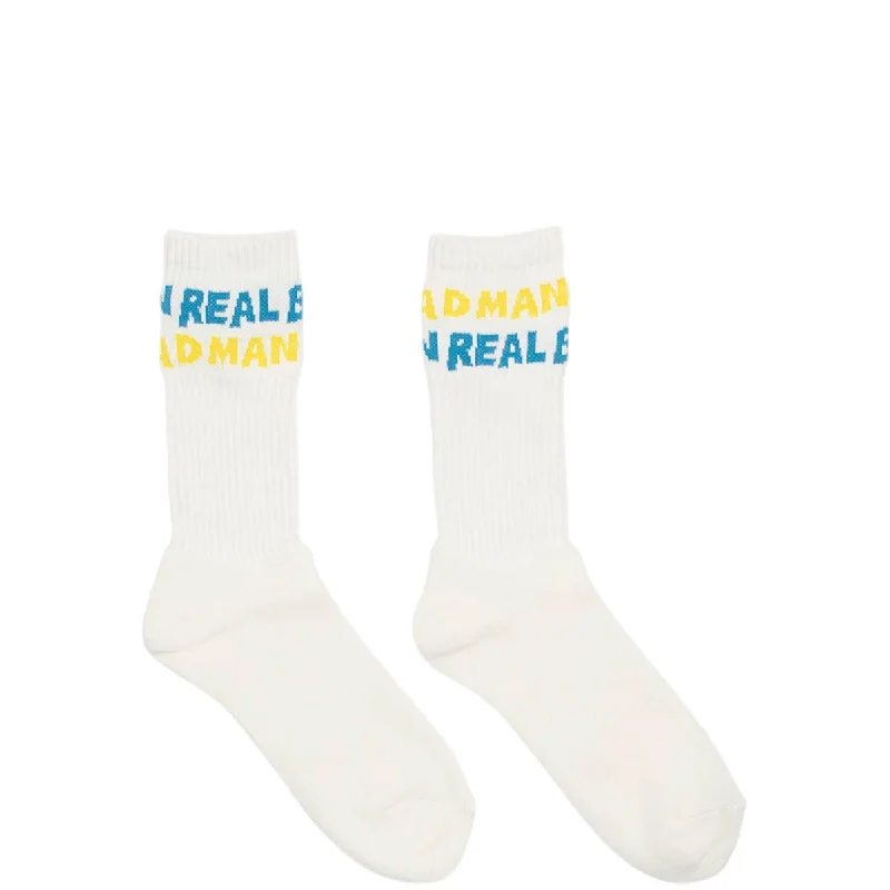 Soft Cotton Socks-REAL BAD STRIPED SOCKS