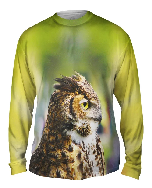 Classic Fit Long Sleeve Shirt-Furry Owl