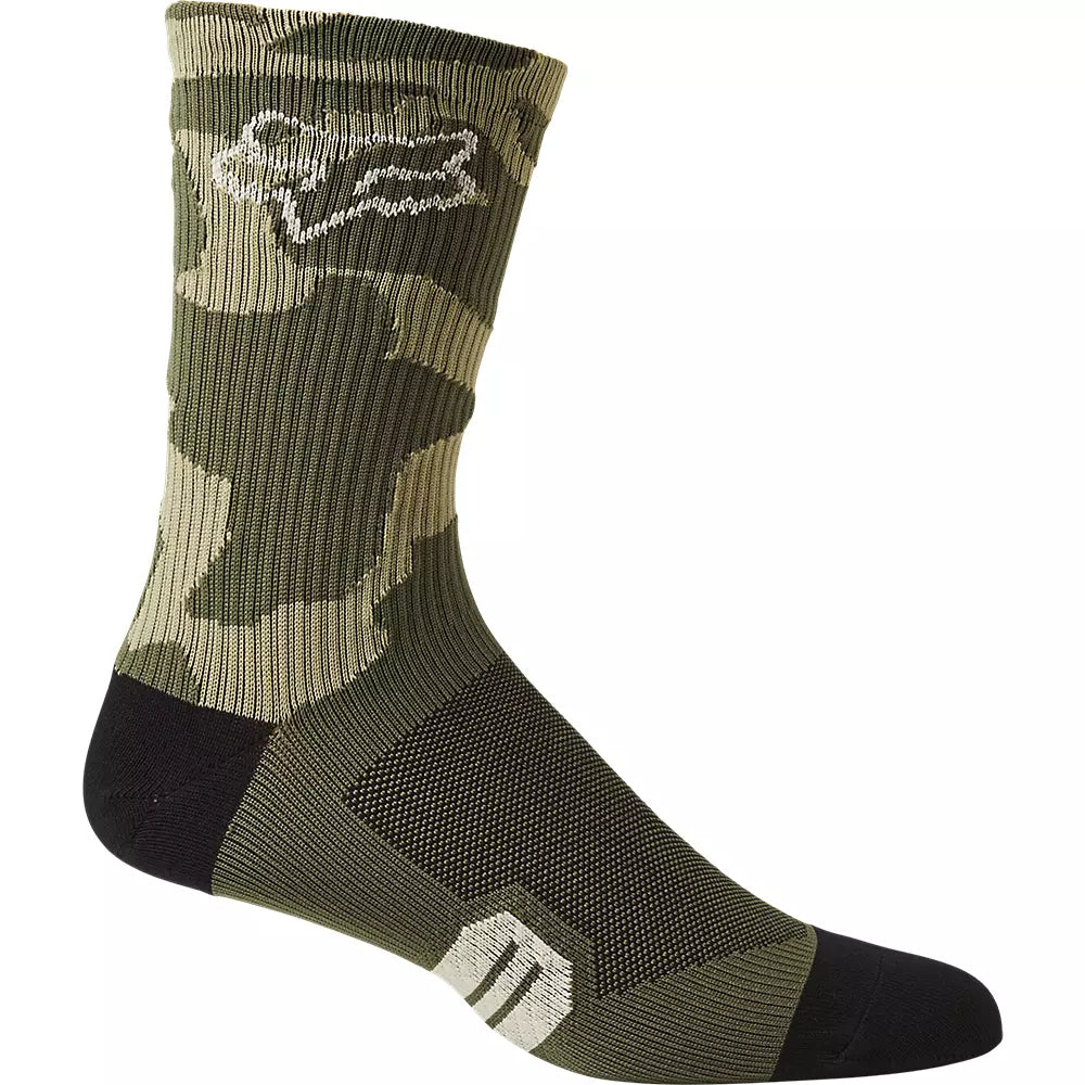 Cozy Indoor Socks-Fox Racing 6" Ranger Sock - Green Camo