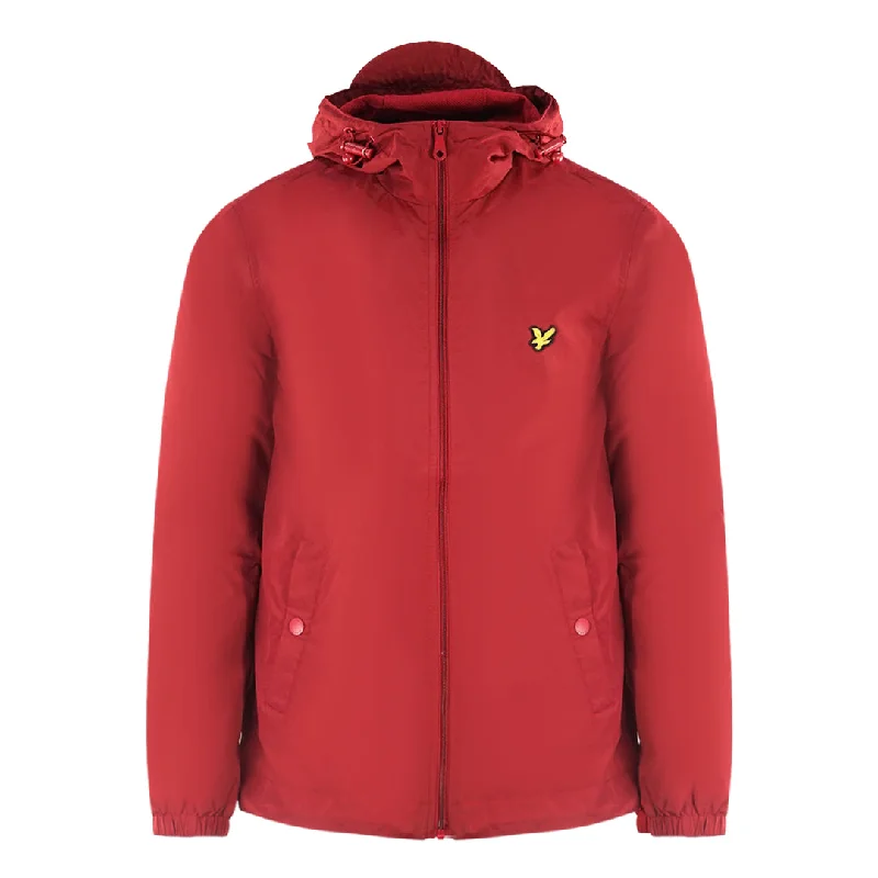 Casual Zip Jacket-Lyle & Scott Lightweight Red Jacket