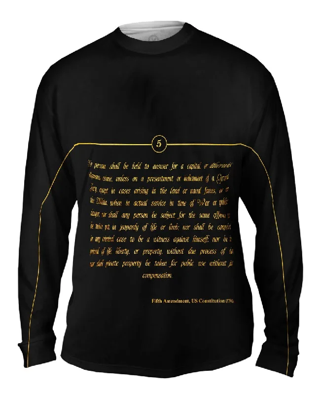 Custom Team Long Sleeve Shirt-Fifth Amendment Us Constitution