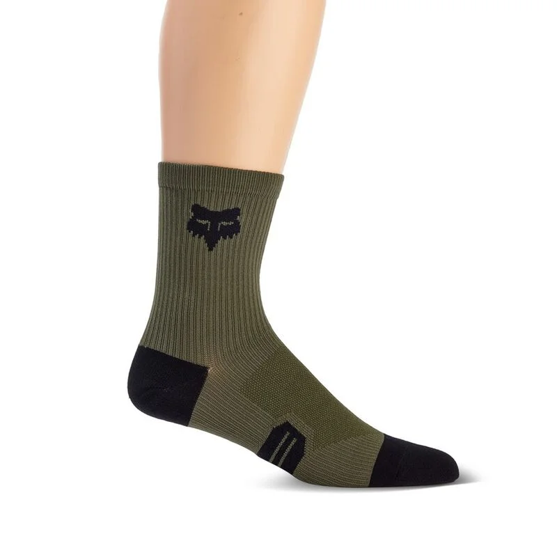 Custom Logo Socks-Fox Racing 6" Ranger Sock - Olive Green