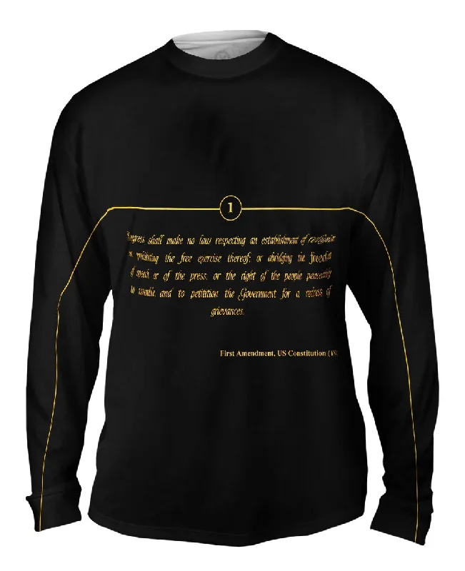 Premium Cotton Long Sleeve Shirt-First Amendment Us Constitution