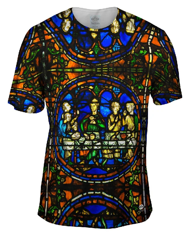 Skull Design T-shirt-Vitrail Chartres - "Notre-Dame de Chartres cathedral"