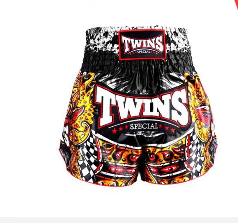 Printed Slogan Shorts-Twins Special Muay Thai Shorts TBS-BARONG