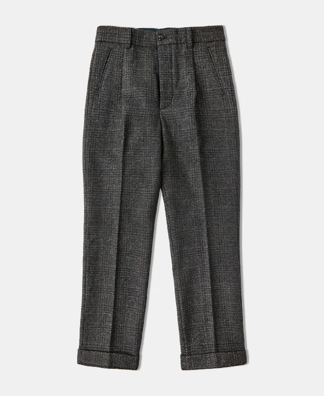 Light Down Jacket-1930s Glen Plaid Tweed Suit Trousers